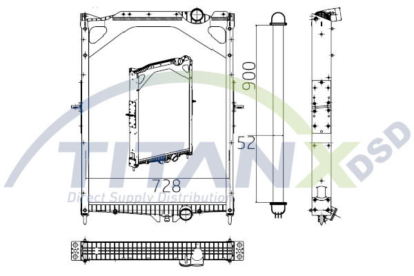 Radiator, racire motor RX129003 TitanX