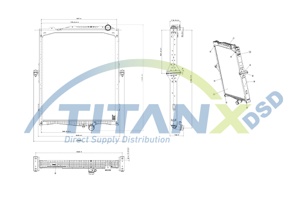 Radiator, racire motor RX129010 TitanX