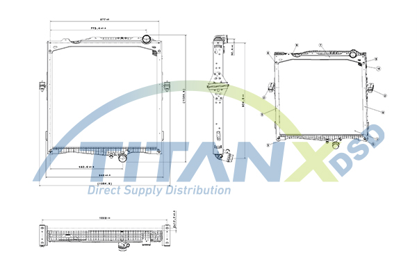 Radiator, racire motor RX169018 TitanX