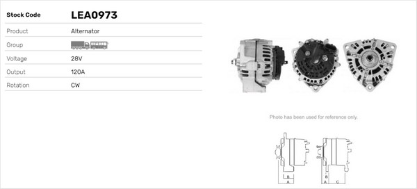 Generator / Alternator LEA0973 LUSA