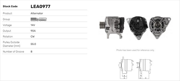 Generator / Alternator LEA0977 LUSA