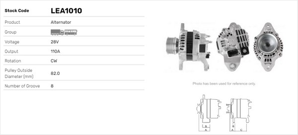Generator / Alternator LEA1010 LUSA