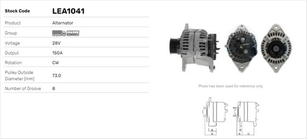 Generator / Alternator LEA1041 LUSA