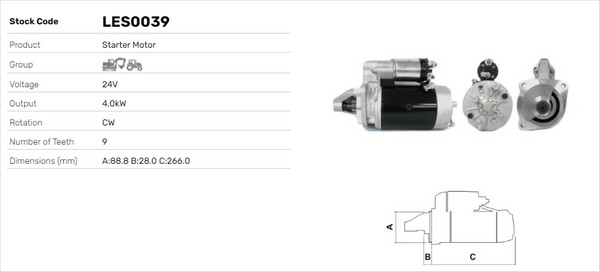 Starter LES0039 LUSA