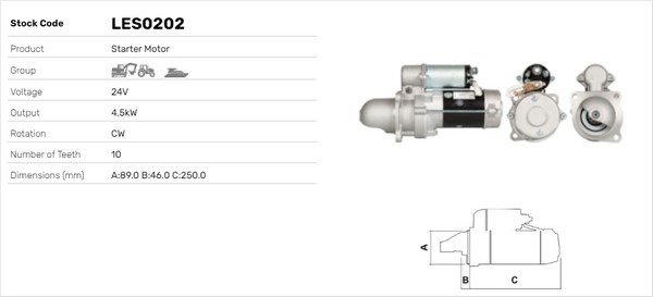 Starter LES0202 LUSA