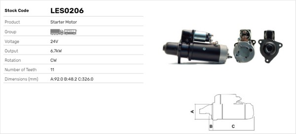 Starter LES0206 LUSA