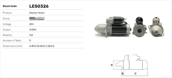 Starter LES0326 LUSA
