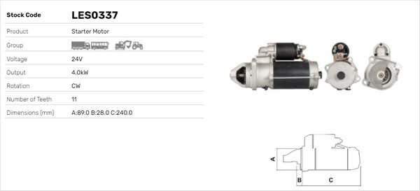 Starter LES0337 LUSA
