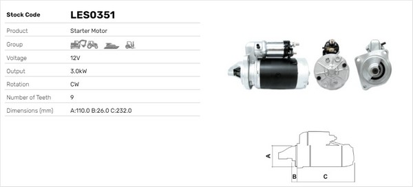 Starter LES0351 LUSA