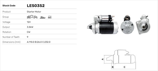 Starter LES0352 LUSA