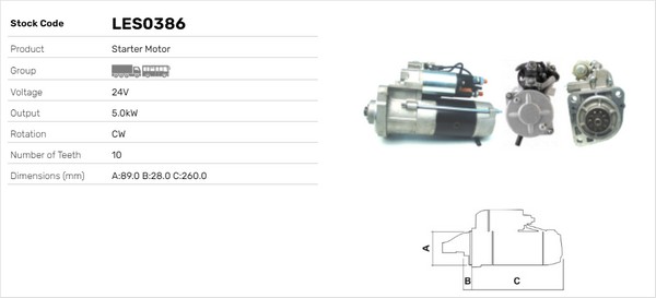 Starter LES0386 LUSA