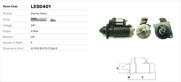 Starter LES0401 LUSA