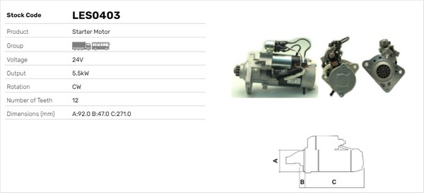 Starter LES0403 LUSA