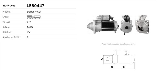 Starter LES0447 LUSA