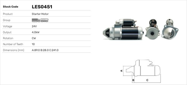 Starter LES0451 LUSA