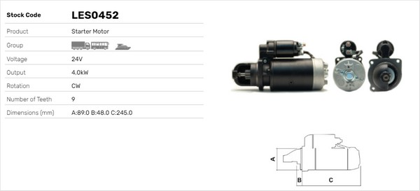 Starter LES0452 LUSA