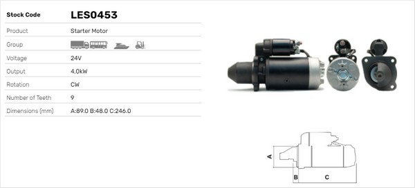 Starter LES0453 LUSA