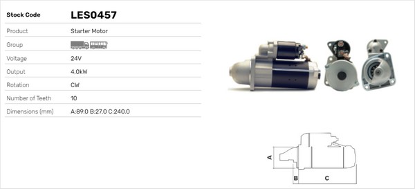 Starter LES0457 LUSA