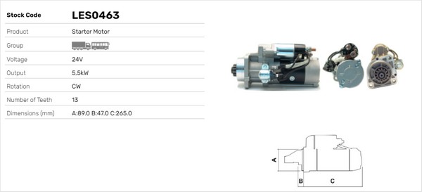Starter LES0463 LUSA