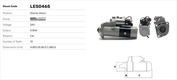 Starter LES0465 LUSA