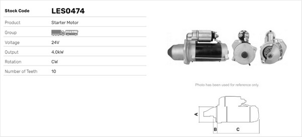Starter LES0474 LUSA