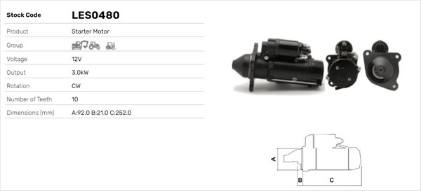 Starter LES0480 LUSA