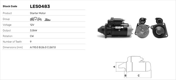 Starter LES0483 LUSA