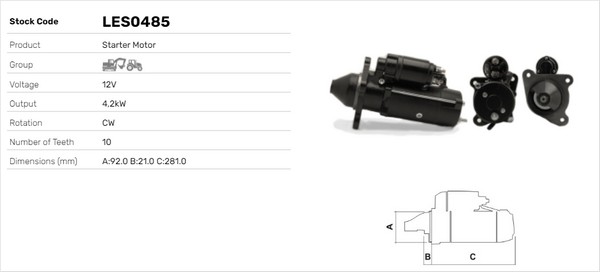 Starter LES0485 LUSA