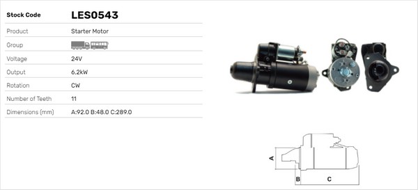 Starter LES0543 LUSA