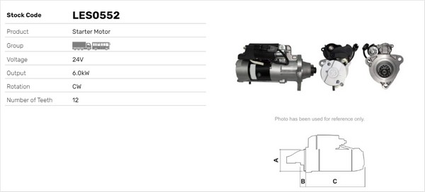 Starter LES0552 LUSA