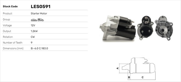Starter LES0591 LUSA