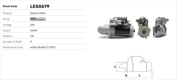 Starter LES0679 LUSA