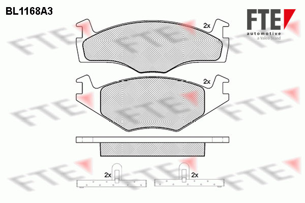 Set placute frana,frana disc 9010046 FTE