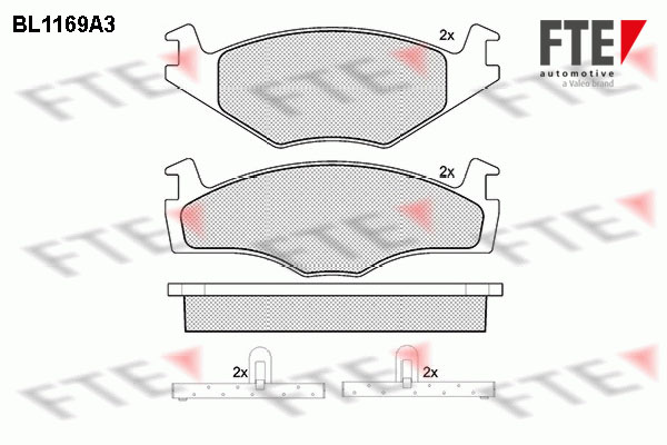 Set placute frana,frana disc 9010047 FTE