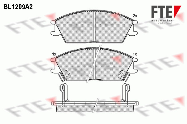 Set placute frana,frana disc 9010062 FTE