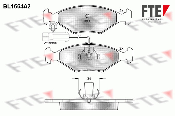 Set placute frana,frana disc 9010276 FTE