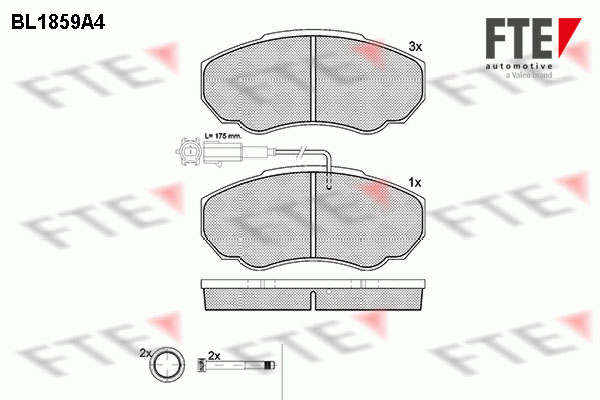 Set placute frana,frana disc 9010437 FTE