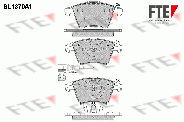 Set placute frana,frana disc 9010450 FTE