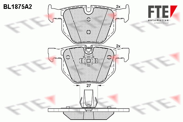 Set placute frana,frana disc 9010459 FTE