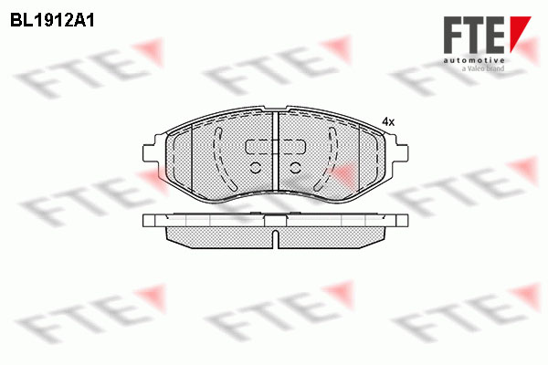 Set placute frana,frana disc 9010502 FTE