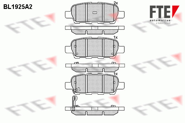 Set placute frana,frana disc 9010511 FTE