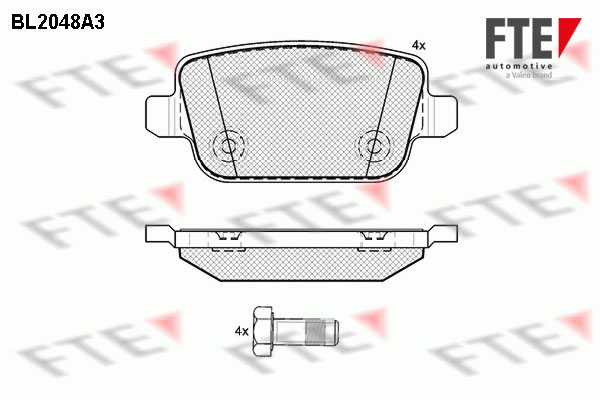 Set placute frana,frana disc 9010634 FTE