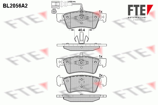 Set placute frana,frana disc 9010640 FTE