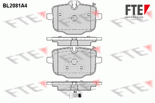 Set placute frana,frana disc 9010665 FTE