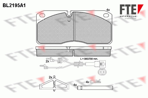 Set placute frana,frana disc BL2195A1 FTE