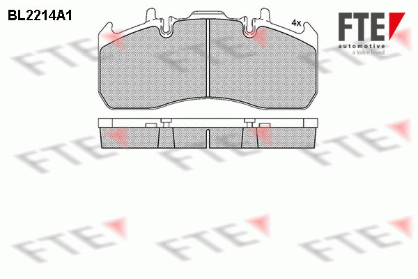 Set placute frana,frana disc BL2214A1 FTE
