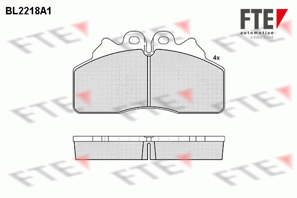 Set placute frana,frana disc BL2218A1 FTE