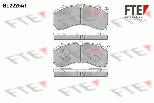 Set placute frana,frana disc BL2225A1 FTE