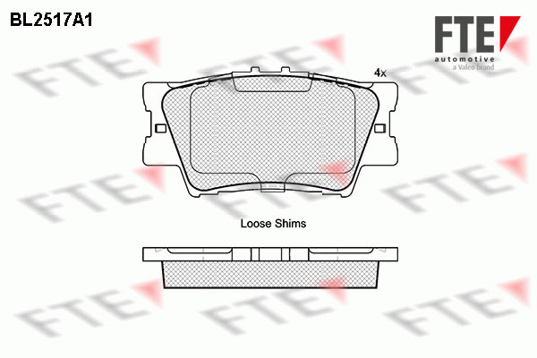 Set placute frana,frana disc 9010775 FTE