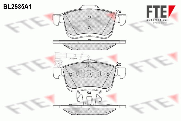 Set placute frana,frana disc 9010836 FTE